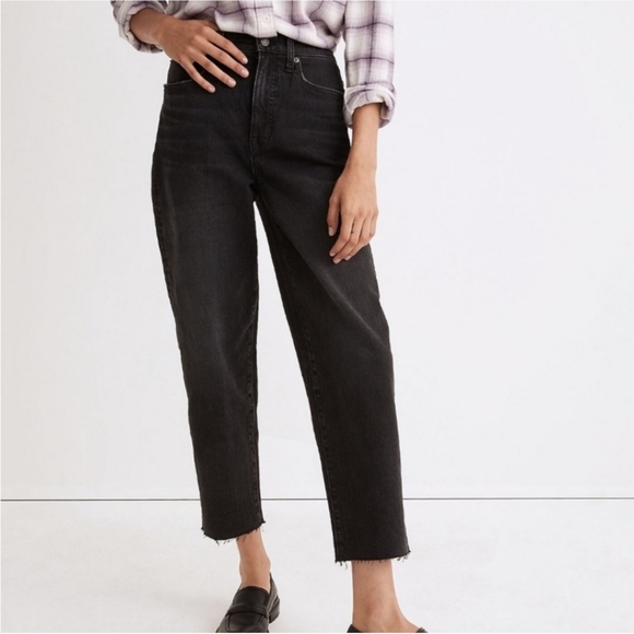 Madewell Denim - MADEWELL 'BALLOON' CROPPED FRAYED HEM JEANS